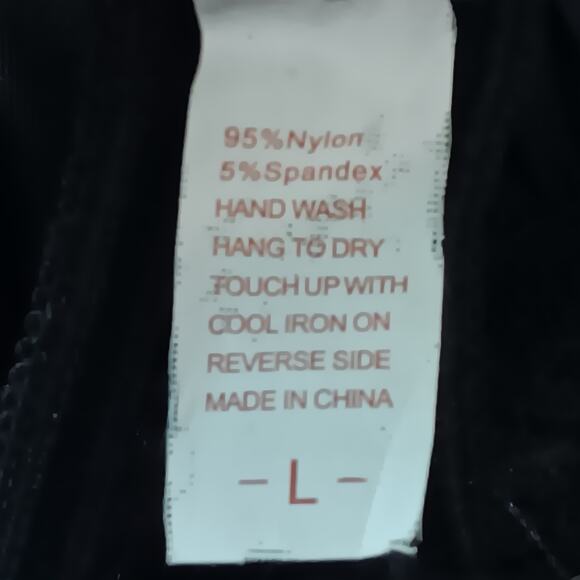 Frederick's Bra Lace and Mesh Black with Ruffled Straps and Blue Bow - Picture 7 of 7